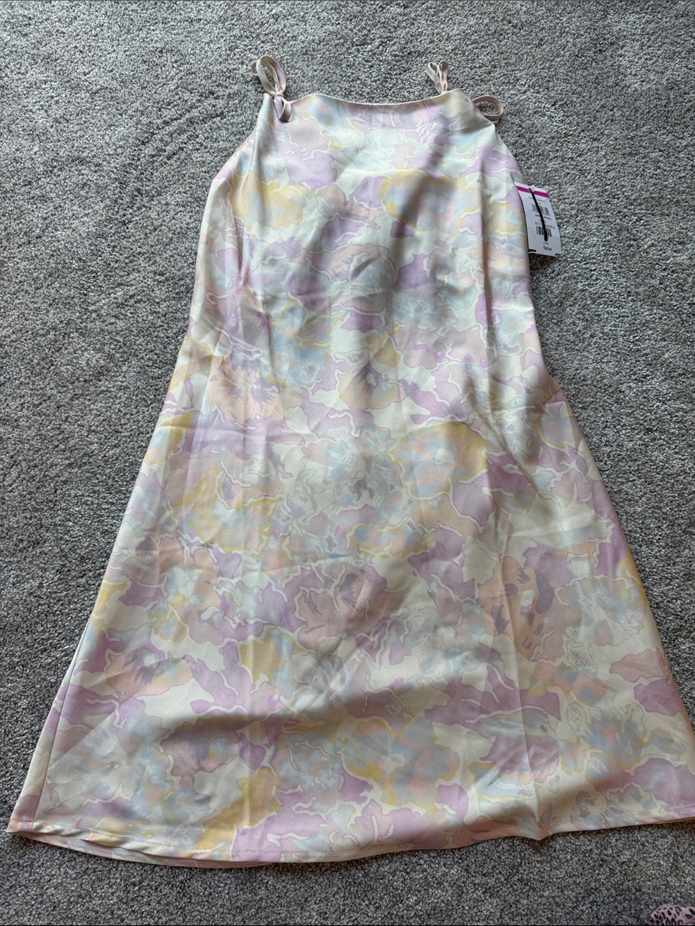 Billabong Pastel Floral Mini Dress - Cream, Pink, Yellow, Blue